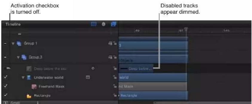 APPLE Motion 5.0 - Activar pistas del control temporal - 1
