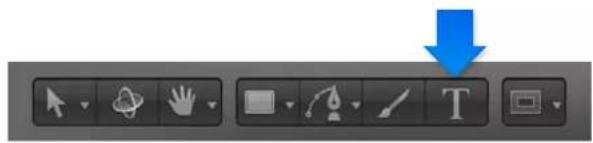 APPLE Motion 5.0 - Herramientas de texto en la barra de herramientas - 1