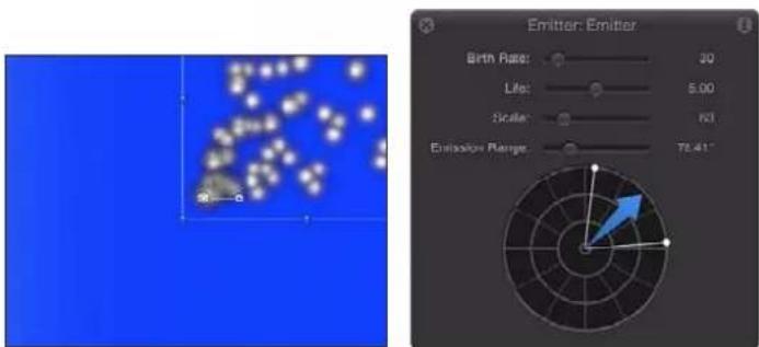 APPLE Motion 5.0 - Ajustar la pantalla semitransparente del emisor - 4