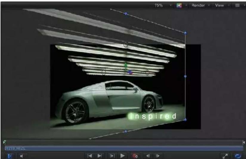 APPLE Motion 5.0 - Menú desplegable "Ver y superponer" - 1