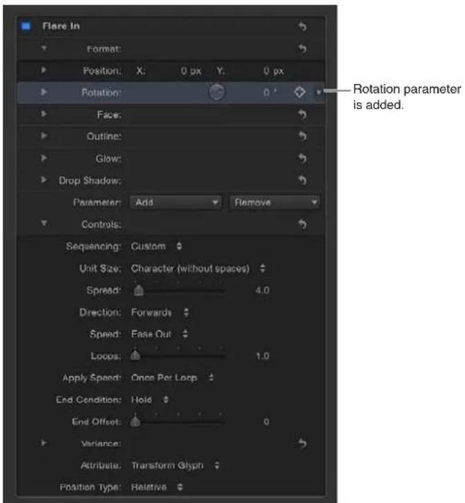 APPLE Motion 5.0 - Seleccione el comportamiento Destello. - 2
