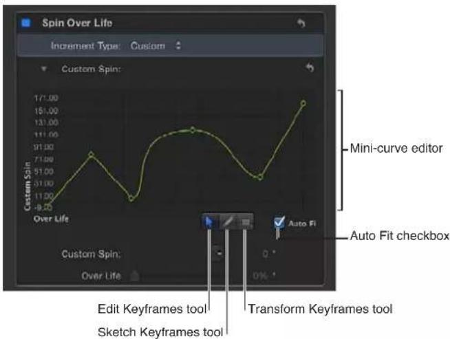 APPLE Motion 5.0 - Expandir un minieditor de curva - 1