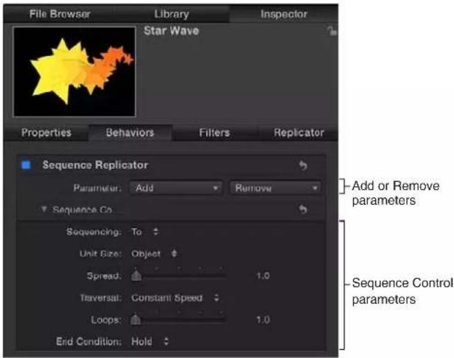 APPLE Motion 5.0 - Aplicar un replicador de secuencia a un replicador - 2