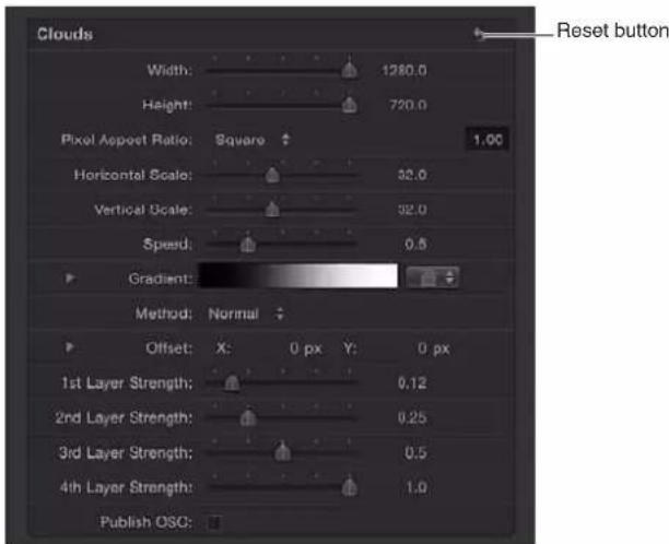 APPLE Motion 5.0 - Parámetros del inspector - 1