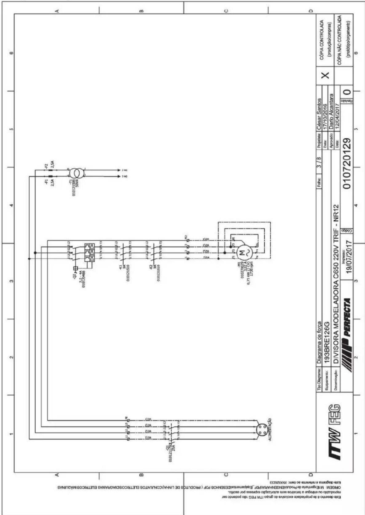 Perfecta C650 - Diagrama de Força C650 - 220V - 1
