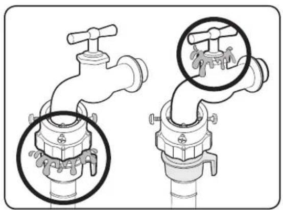 SAMSUNG WA18J6710LW/AX - PASO 3 Conecte la manguera de agua - 5