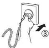 Illustration of a blender with a hand pressing a button, next to a control panel (no text or symbols)