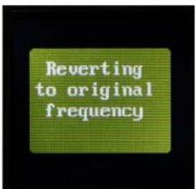 Reverting to original frequency