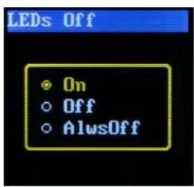 LEDs Off On Off AlwsOff