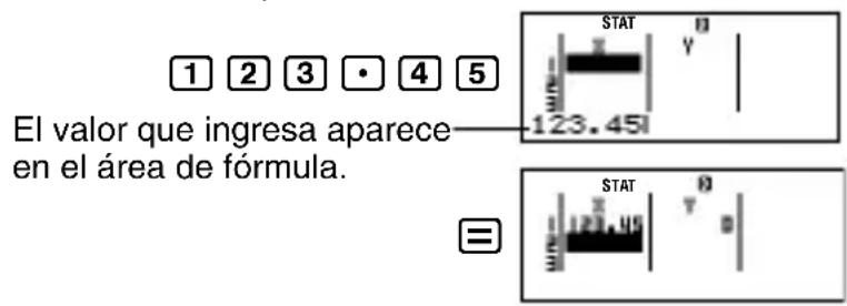 CASIO FX-57ES - Reglas para ingresar datos de muestra sobre la pantalla del editor STAT - 2