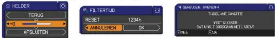 HITACHI CP-X10000W - Aanduiding op het OSD (schermdisplay) - 1