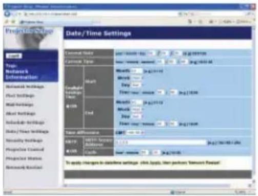 HITACHI CP-X10000W - Date/Time Settings (Datum/tijdinstellingen) - 1