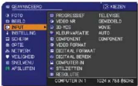HITACHI CP-X10000W - INPUT menu - 1