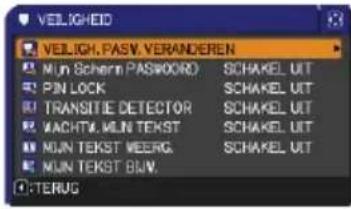 HITACHI CP-X10000W - VEILIGHEID menu - 1