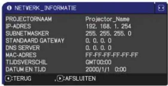 HITACHI CP-X10000W - NETWERK menu - 8