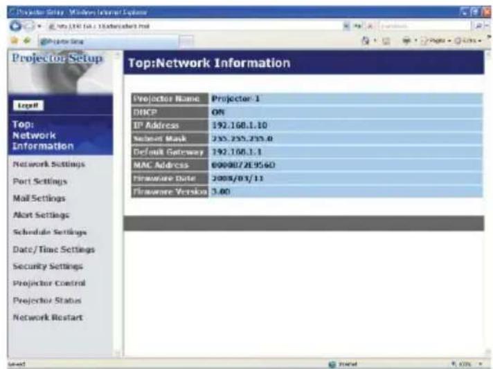 HITACHI CP-X10000W - Het confi gureren en besturen via een webbrowser - 1