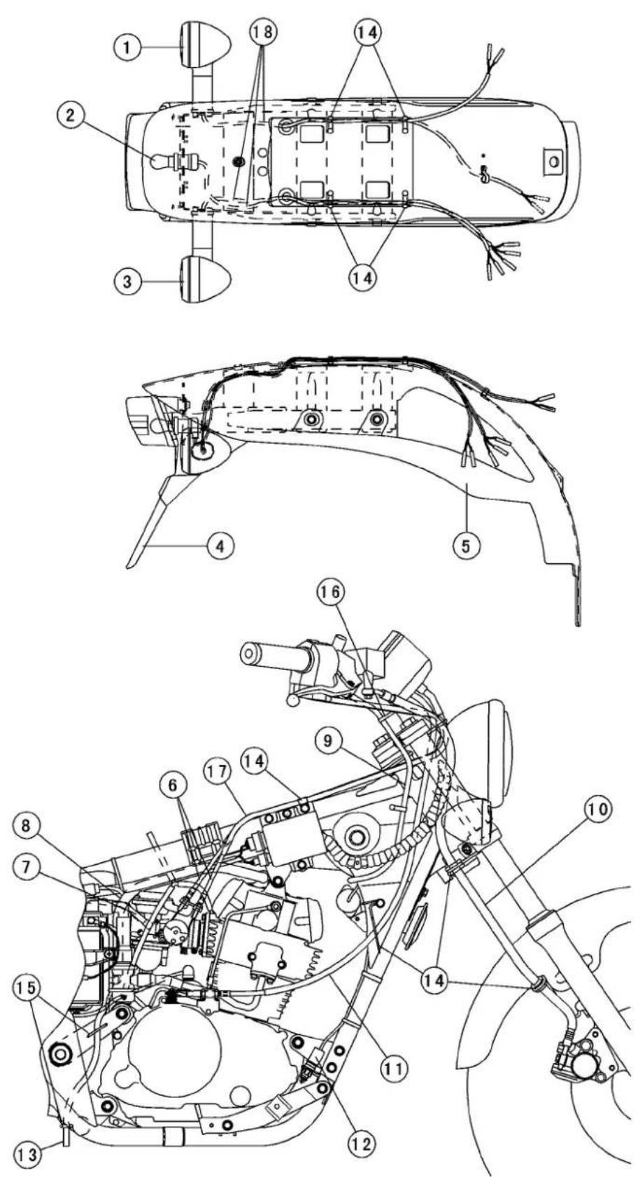 Technical diagram of a car body with numbered parts for identification and assembly reference.