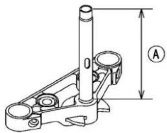 Technical diagram of a mechanical assembly with labeled parts and dimension annotation