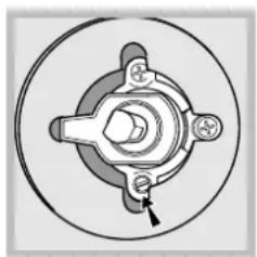 Mechanical component diagram showing a central hub with three arms and a central shaft (no text or symbols)