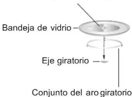 Bandeja de vidrio Eje giratorio Conjunto del aro giratorio
