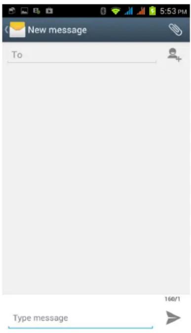 New message To 160/1 Type message