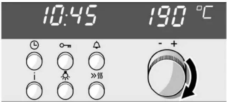 10:45 190 °C - + ○ ○ ▲ i √ >>>