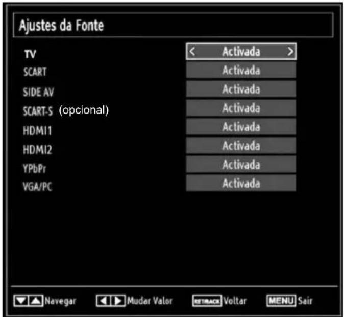 Sunstech 26LEDTALUSWBK - Configurar os ajustes da fonte - 1