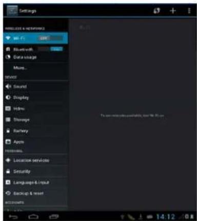 WINDOWS & NETWORKS WIFI - 2001 Bluetooth Data Usage More... Server Sound Display Hids Storage Battery Apcom Homeless Location services Security Language & Input Backup & Reset ACCOUNTS
