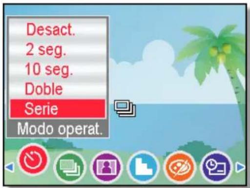 Desact. 2 seg. 10 seg. Doble Serie Modo operat.