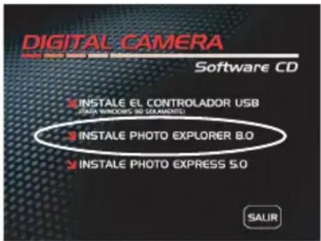 DIGITAL CAMERA Software CD INSTALE EL CONTROLADOR USB FORA WINDOWS 30 SECURATED INSTALE PHOTO EXPLORER 8.0 INSTALE PHOTO EXPRESS 5.0 SALIR