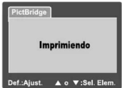 PictBridge Imprimiendo Def.:Ajust. ▲ o ▼:Sel. Elem.