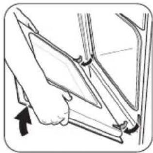 ZANUSSI ZCG55KGW - Remover a porta do forno e o painel de vidro - 2