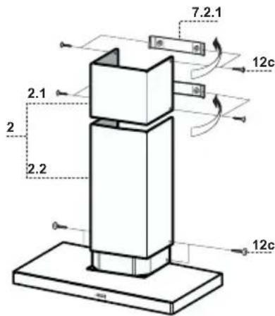 MEPAMSA Campana Stilo H - 70 - Chimenea inferior - 1