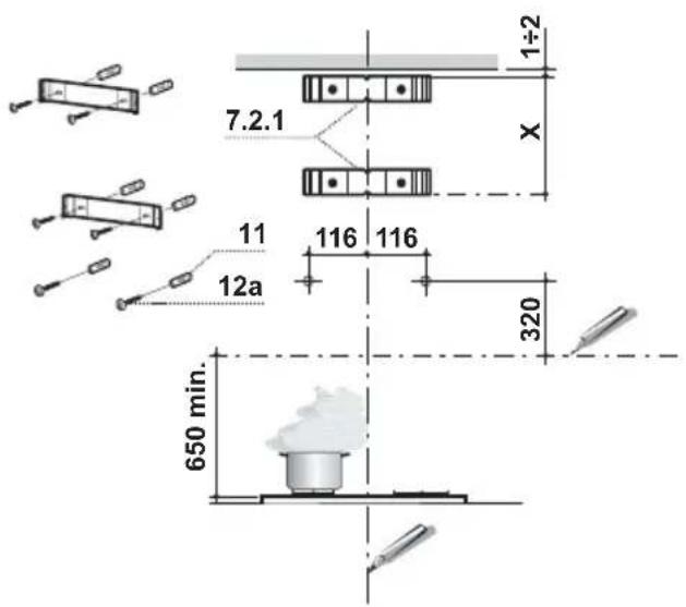 MEPAMSA Campana Stilo H - 120 - Taladrado pared y fijación de las bridas - 1