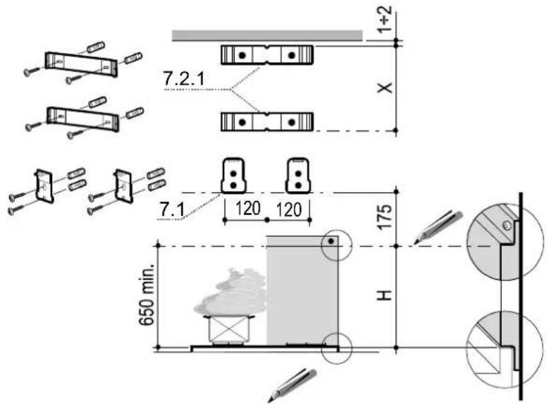 MEPAMSA Campana Perla jet - 90 - Taladrado pared y fijación de las placas - 1
