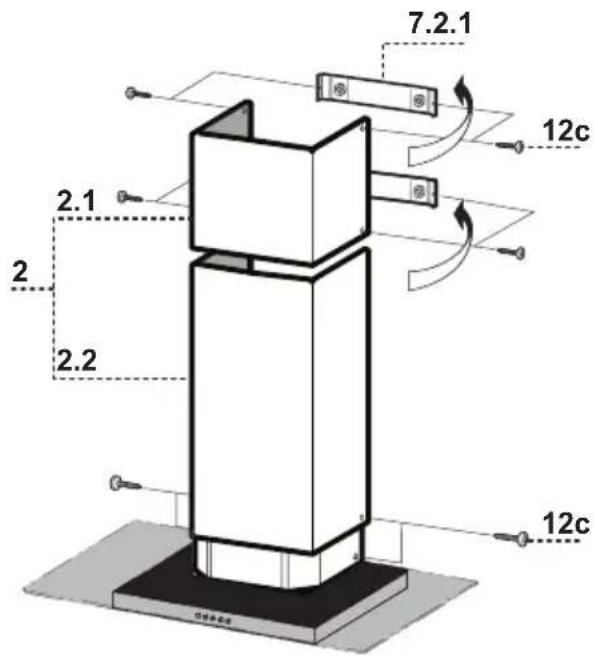 MEPAMSA Campana Glassy H - 70 - Chimenea inferior - 1