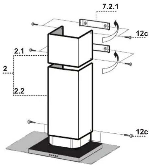 MEPAMSA Campana Glassy H - 60 - Chimenea inferior - 1