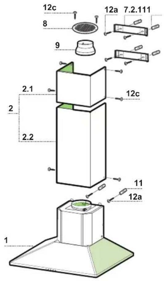 MEPAMSA Campana Merit H - 90 - Componentes - 1