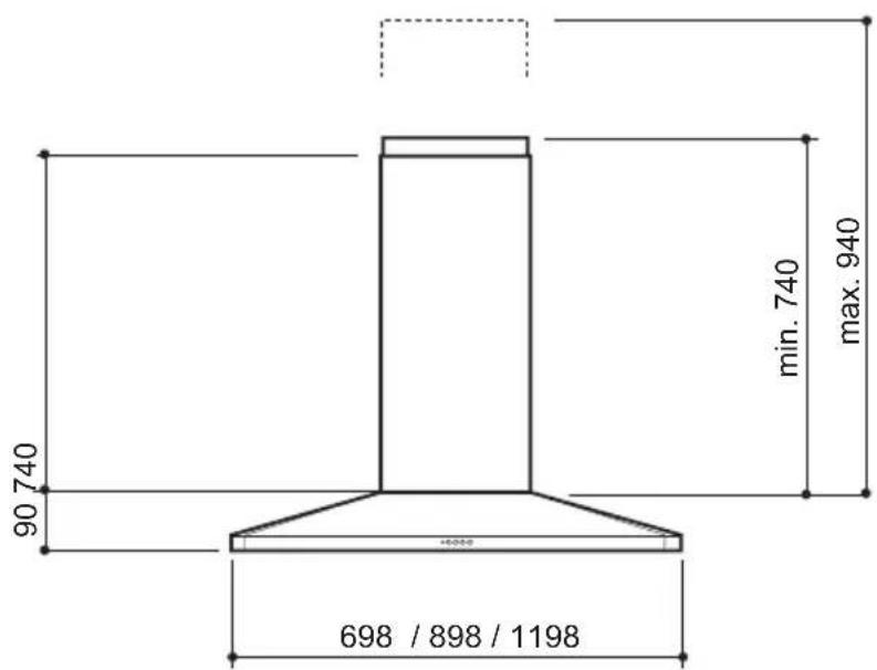 MEPAMSA Campana Merit H - 90 - Dimensões - 1