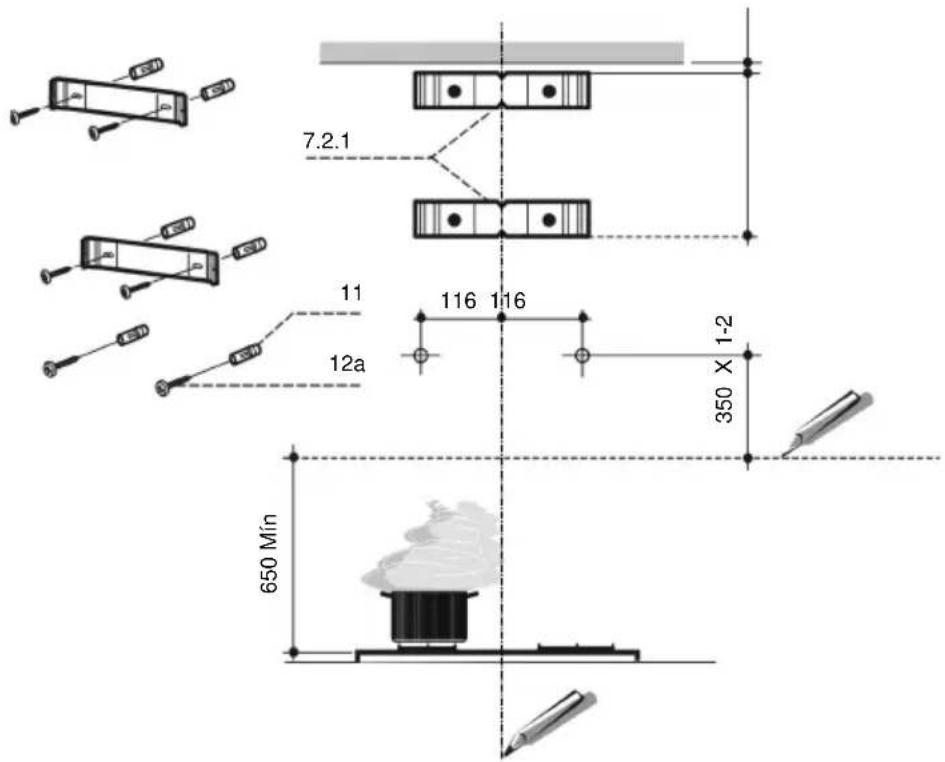 MEPAMSA Campana Slim jet deco - 70 - Taladrado pared y fijación de las bridas - 1