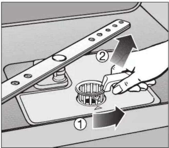 MIELE G 1834 SC Brws - Limpieza de los filtros - 1