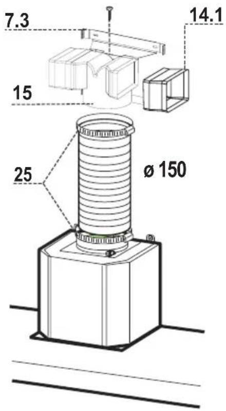 BALAY 3BC8590 - Ligação da saída de ar na versão filtrante - 1