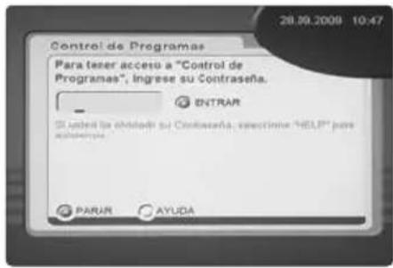 Control de Programas Para tener acceso a "Control de Programas", Ingrese su Contraseña. ENTRAR Su alerta la abidado su Contraseña, selectirme "HULP" para explanaría. PARUR AYUDA