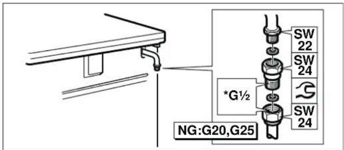 BALAY 3CGX462BS - Ligação por EN ISO 228 G ^1/2 (TS EN ISO 228 G ^1/2 ) - 1