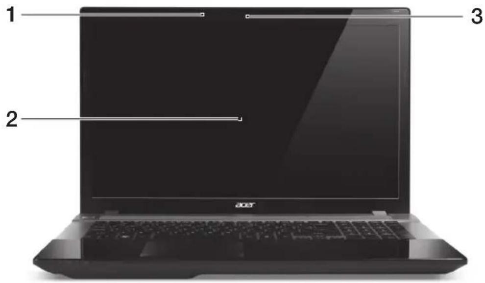 ACER Aspire V3 771G-33128G50Makk - Vista de cubierta superior - 1