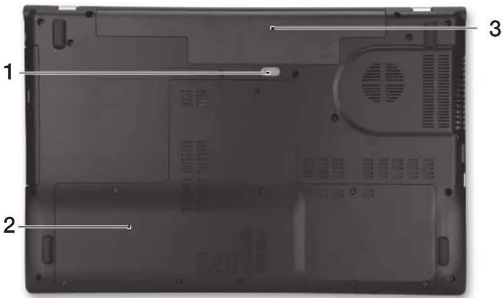 ACER Aspire V3 771G-33128G50Makk - Vista de la base - 1