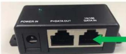 POWER IN P+DATA OUT 10/100 DATA IN
