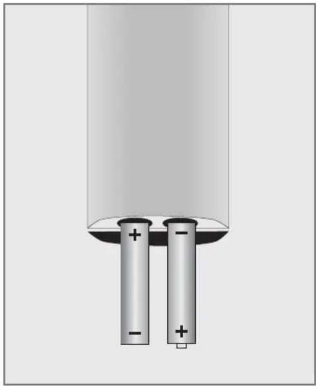 GRUNDIG 50 WCP 2014 BRS - Inserción de pilas en el mando a distancia - 1