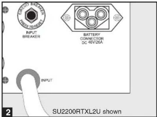 CIRCUIT BREAKER INVEST FOREST INPUT BREAKER BATTERY CONNECTOR DC 48V/26A INPUT SU2200RTXL2U shown