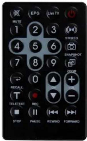 MUTE 1 2 3 4 5 6 7 8 9 0 RECALL T TELETEXT REC STOP PAUSE REWIND FORWARD